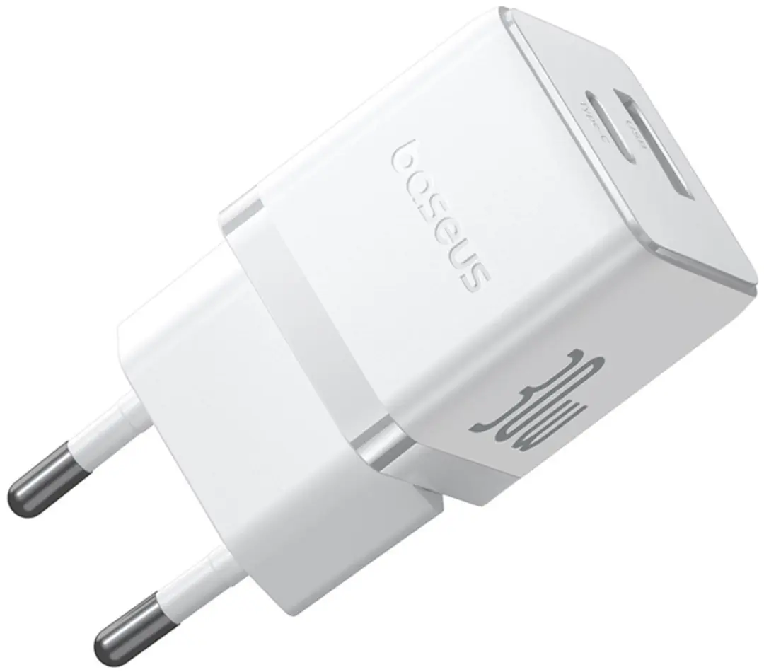Baseus Palm Wall Charger 30W USB-C/USB-A - Transparent