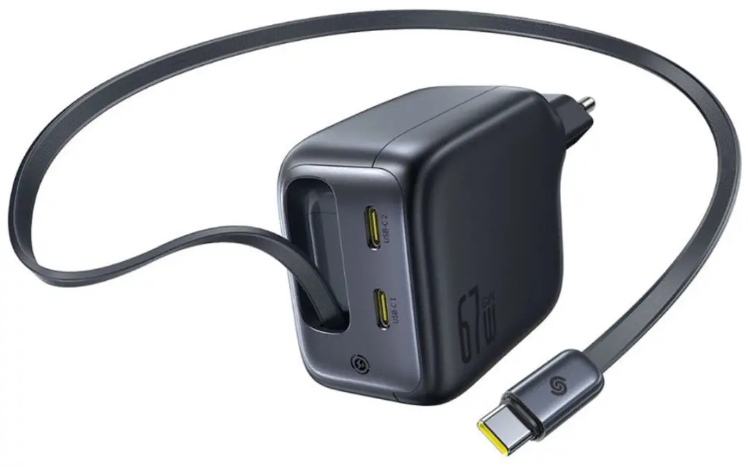 Baseus EnerCore CJ11 67W USB-C Snellader - Zwart - afbeelding 2 van 6