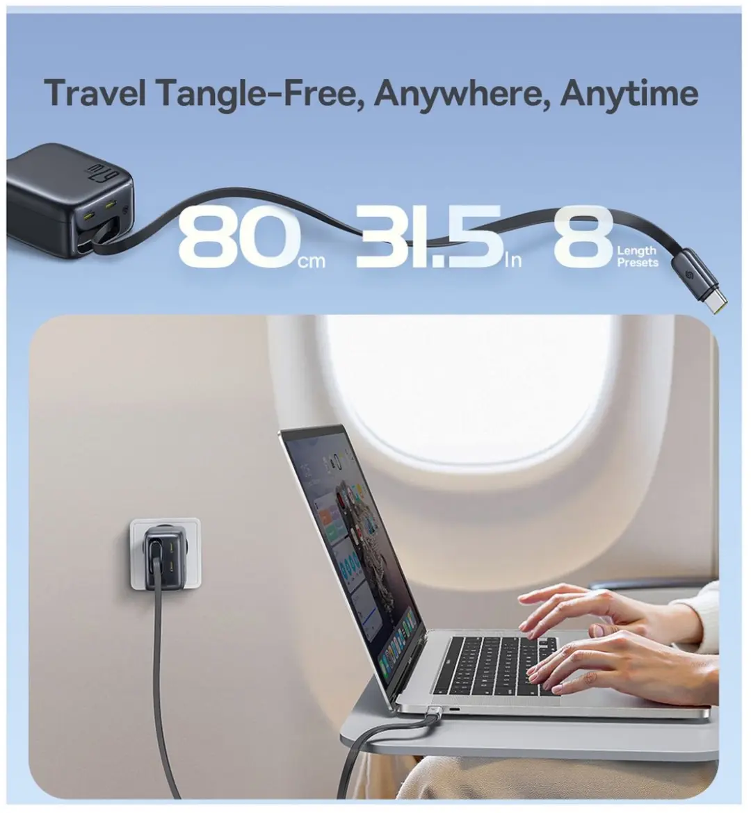 Baseus EnerCore CJ11 67W USB-C Snellader - Zwart - afbeelding 3 van 6