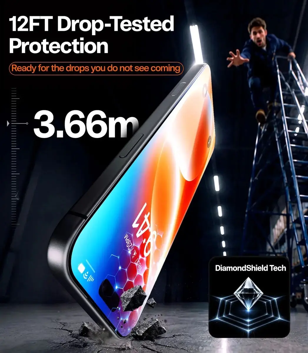 Torras Install Master iPhone 18 Pro Max Screen Protector - 9H Glas - afbeelding 2 van 6