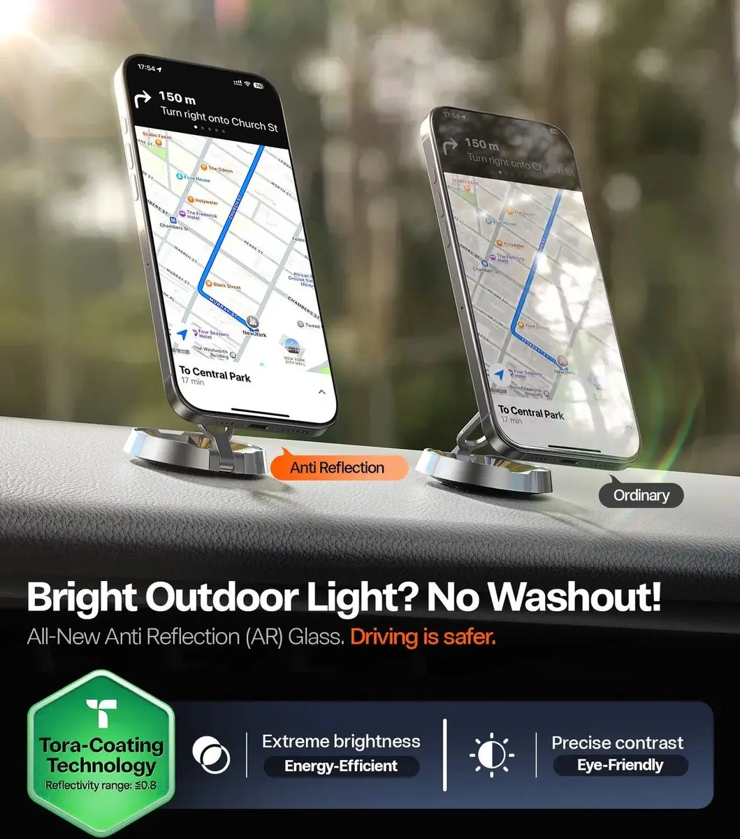 Torras OrigArmor 9H+ Glas iPhone 18 Pro Max - Anti-reflectie - afbeelding 3 van 6