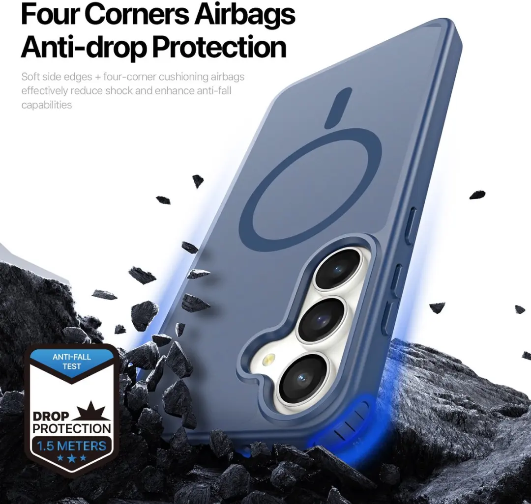 Dux Ducis Yind Series Hoesje Samsung Galaxy S26 FE - Mat Transparant - Blauw - MagSafe - afbeelding 3 van 6