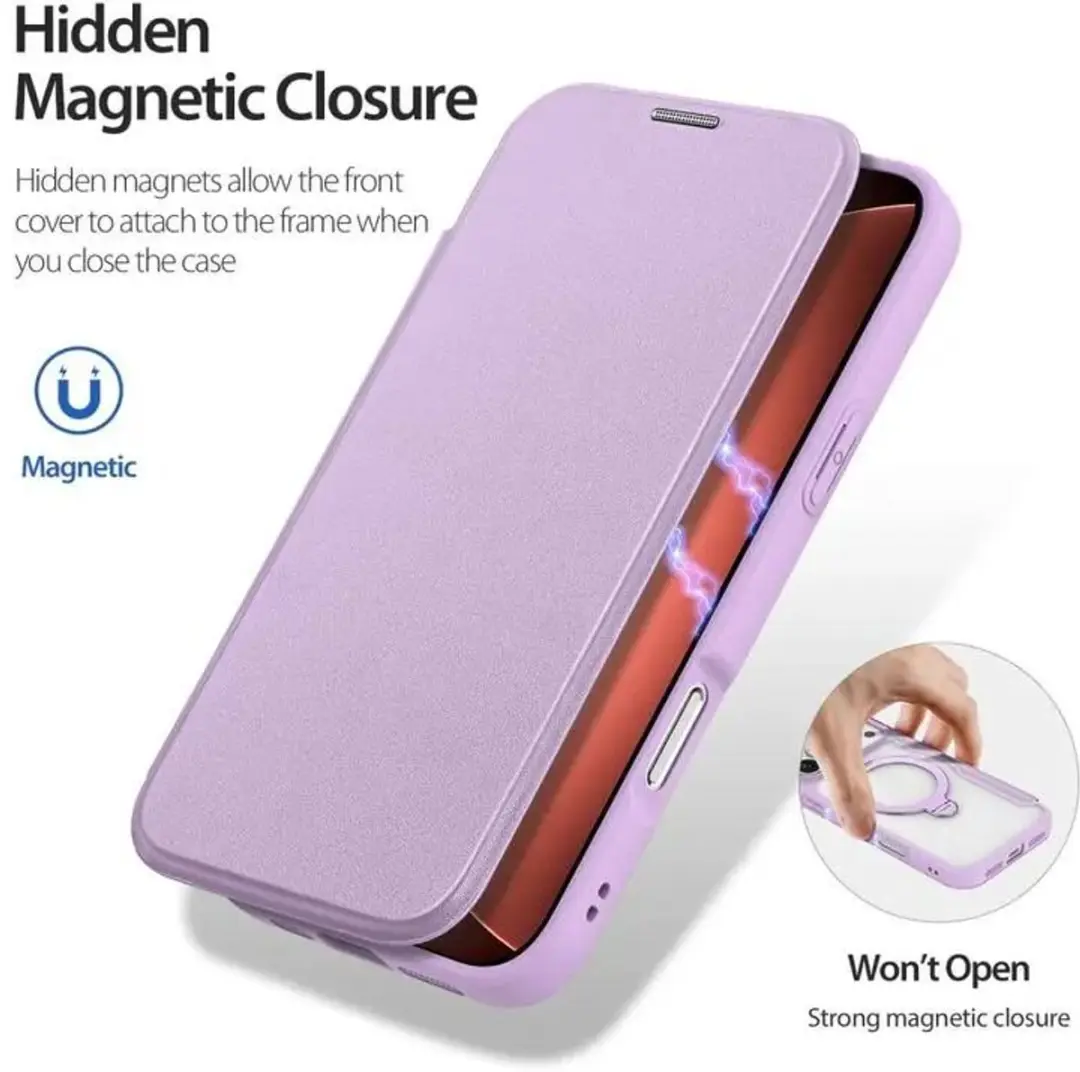 Dux Ducis Skin X Pro Hoesje - iPhone 17/18 Pro - MagSafe/RFID - Paars - afbeelding 6 van 6