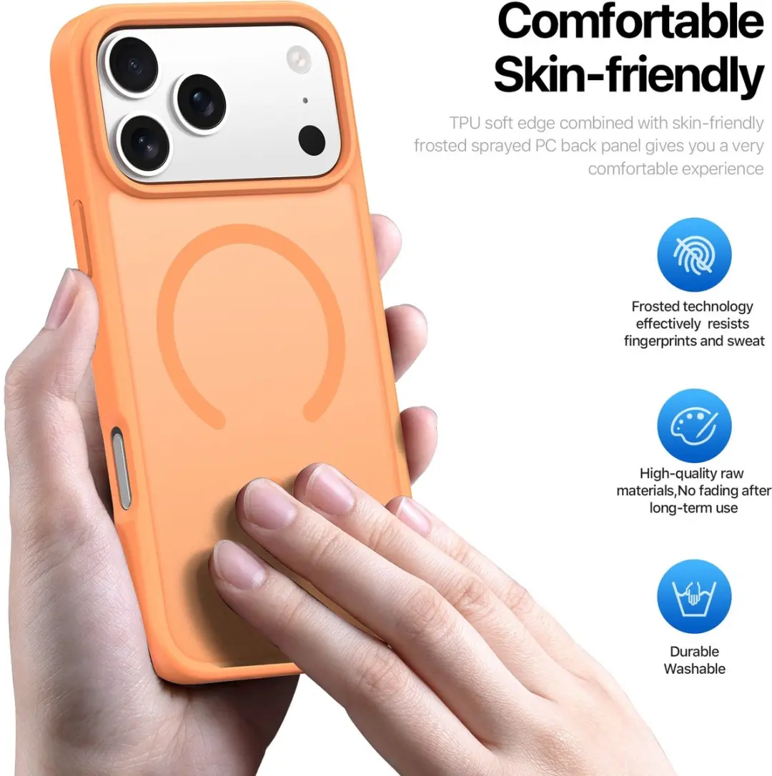 Dux Ducis Yind Series Hoesje iPhone 18/17 Pro - Oranje - MagSafe - afbeelding 2 van 6