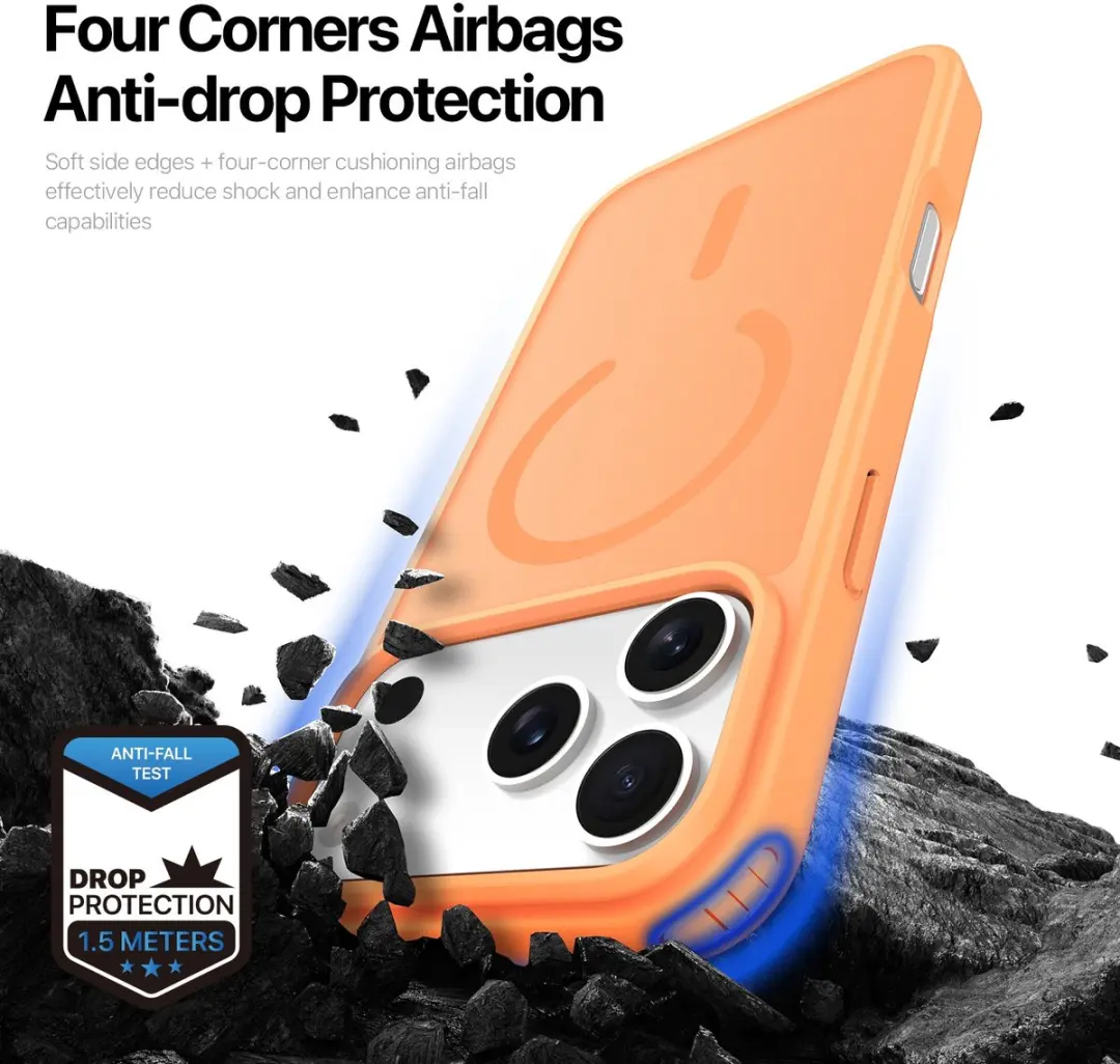 Dux Ducis Yind Series Hoesje iPhone 18/17 Pro Max - Oranje - MagSafe - afbeelding 3 van 6