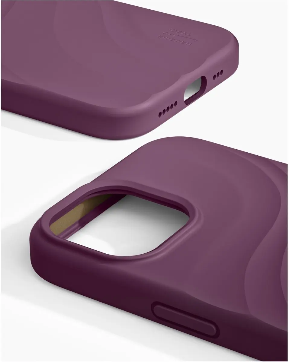 iDeal of Sweden Soft Swirl Silicone Hoes - iPhone 13/14/15/16 - Velvet Plum - afbeelding 2 van 5