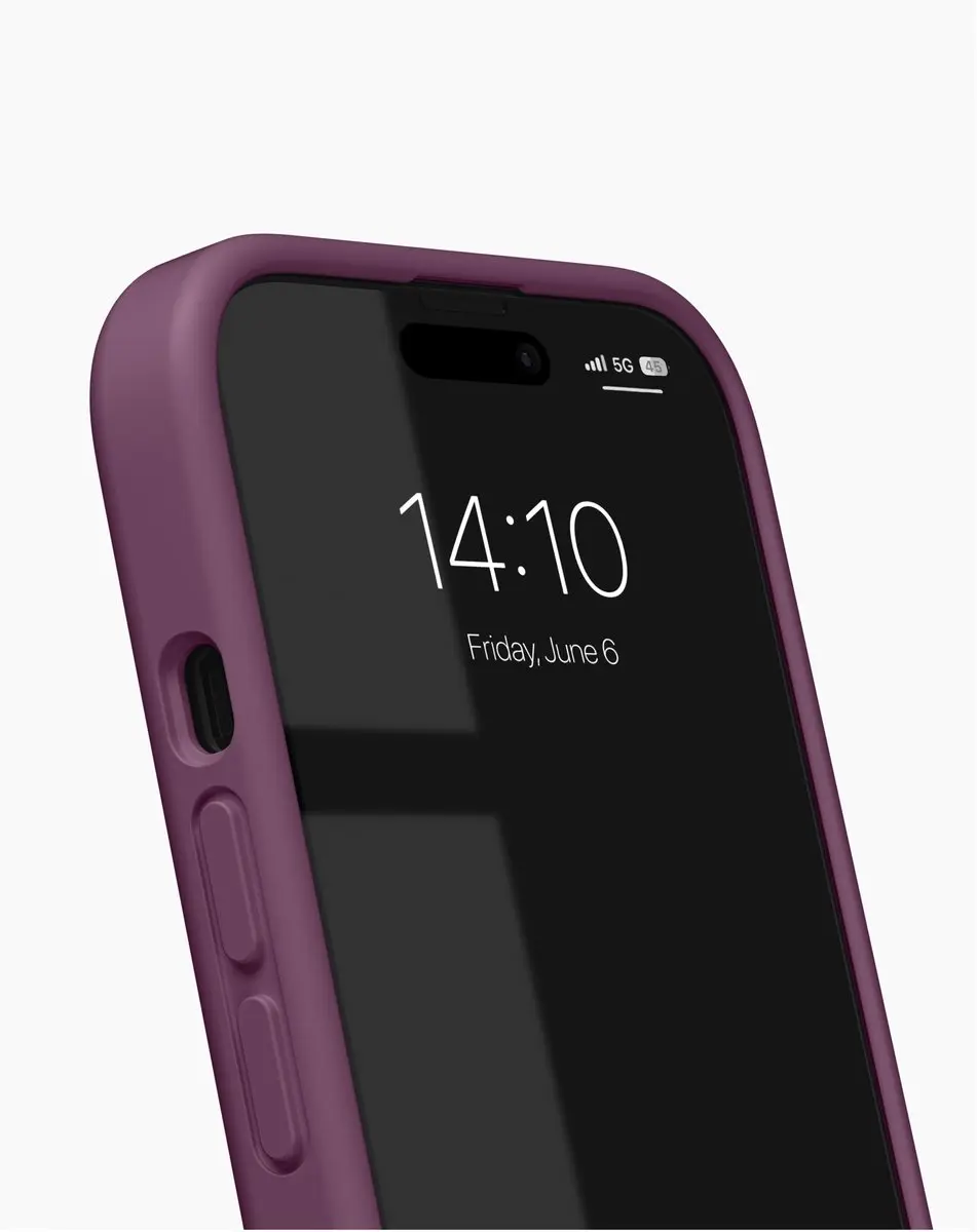 iDeal of Sweden Soft Swirl Silicone Hoes - iPhone 13/14/15/16 - Velvet Plum - afbeelding 4 van 5