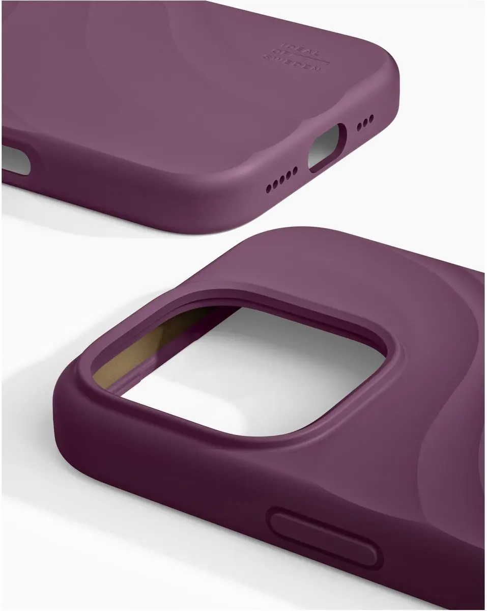 iDeal of Sweden Soft Swirl Silicone Hoes iPhone 16 Pro Max - Velvet Plum - IDSSCMS-I2467P-632 - afbeelding 2 van 5
