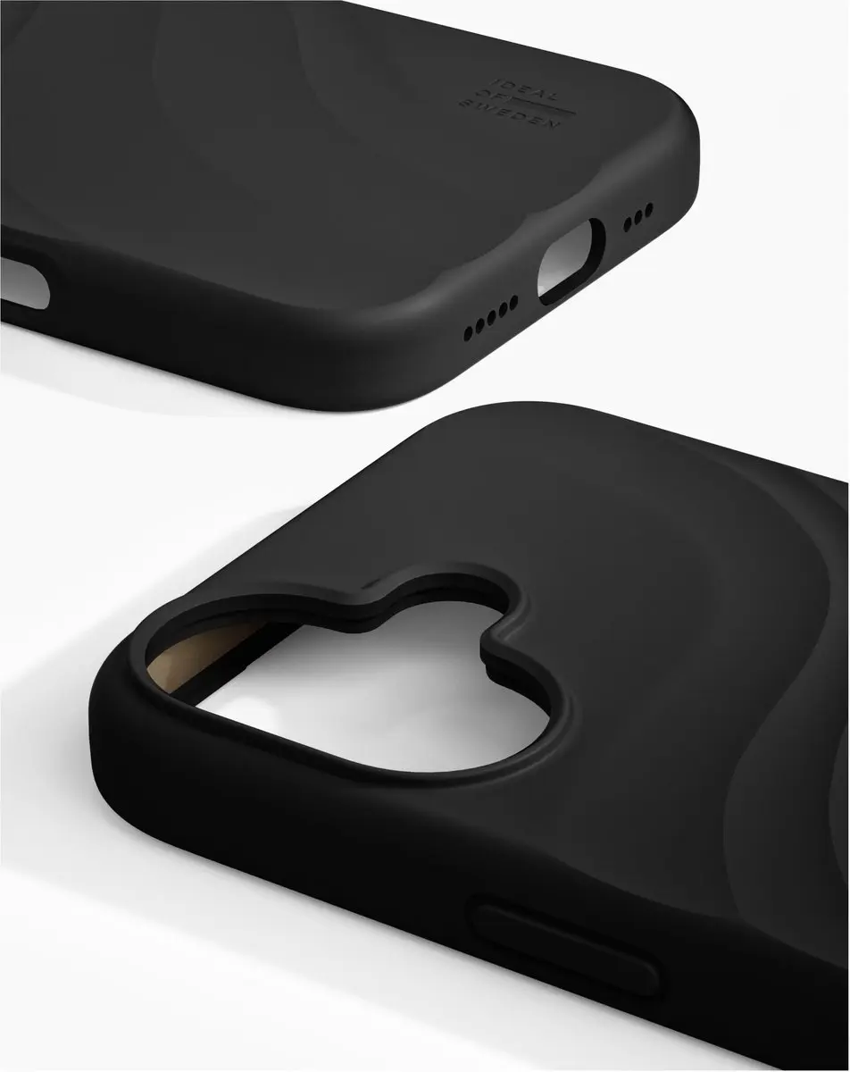 iDeal of Sweden Soft Swirl Silicone Hoes iPhone 16 - Zwart - afbeelding 2 van 5