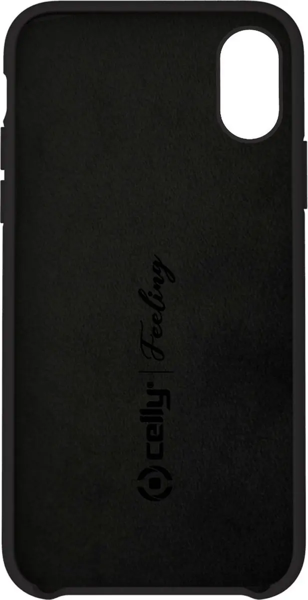 Celly Feeling Siliconen Hoesje FEELING999BK - iPhone Xs Max - Zwart - afbeelding 2 van 3