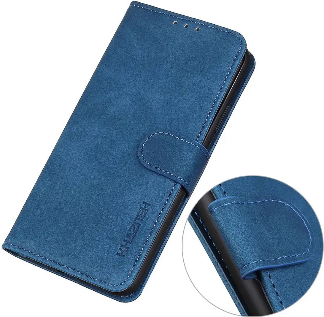 Khazneh Xiaomi Redmi Note 11 Pro Hoesje Vintage - Blauw - afbeelding 6 van 6