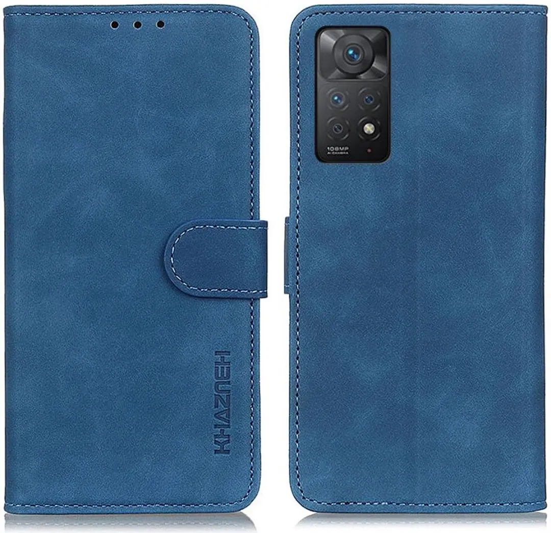 Khazneh Xiaomi Redmi Note 11 Pro Hoesje Vintage - Blauw - afbeelding 5 van 6