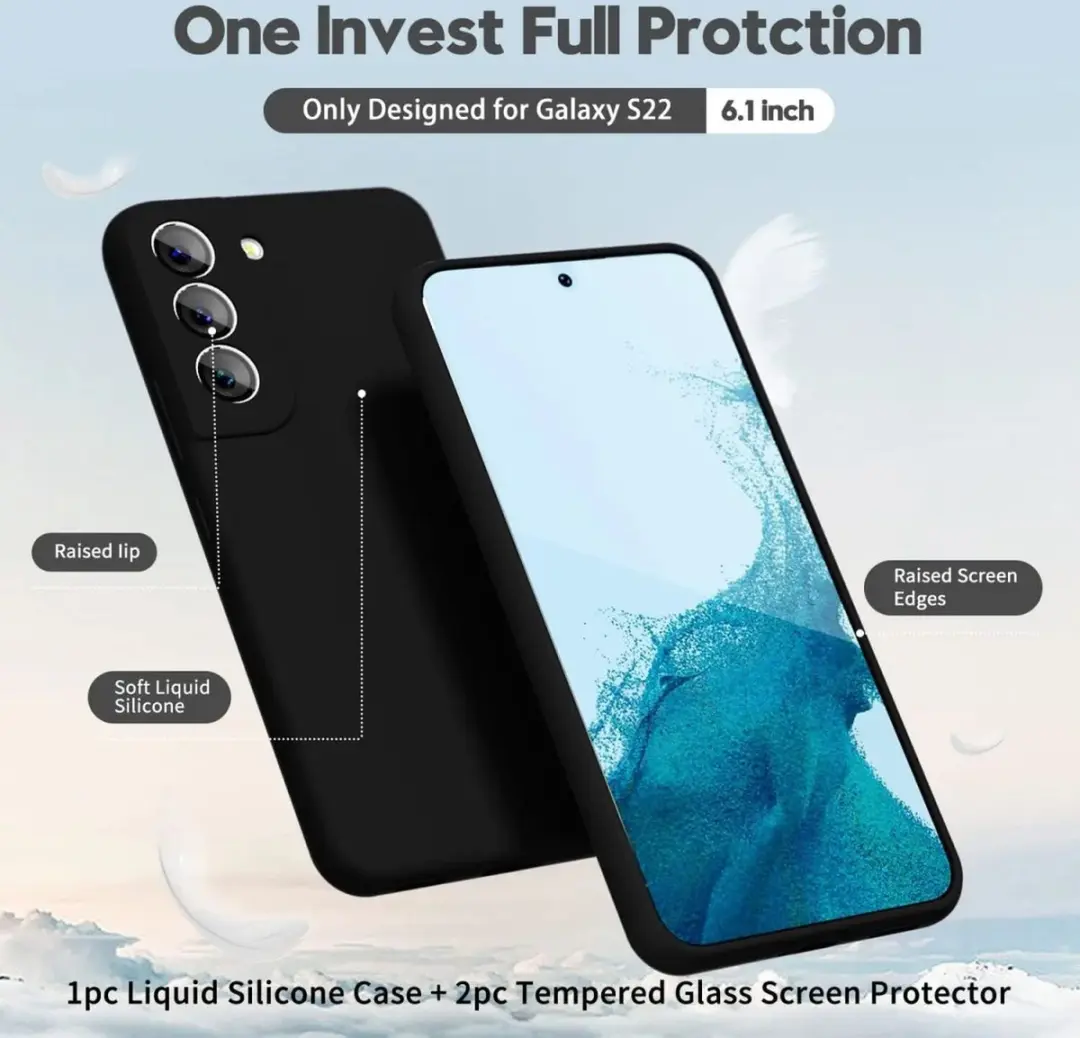 Selected Hoesje Samsung Galaxy S22 Back Cover - Zwart - afbeelding 6 van 6