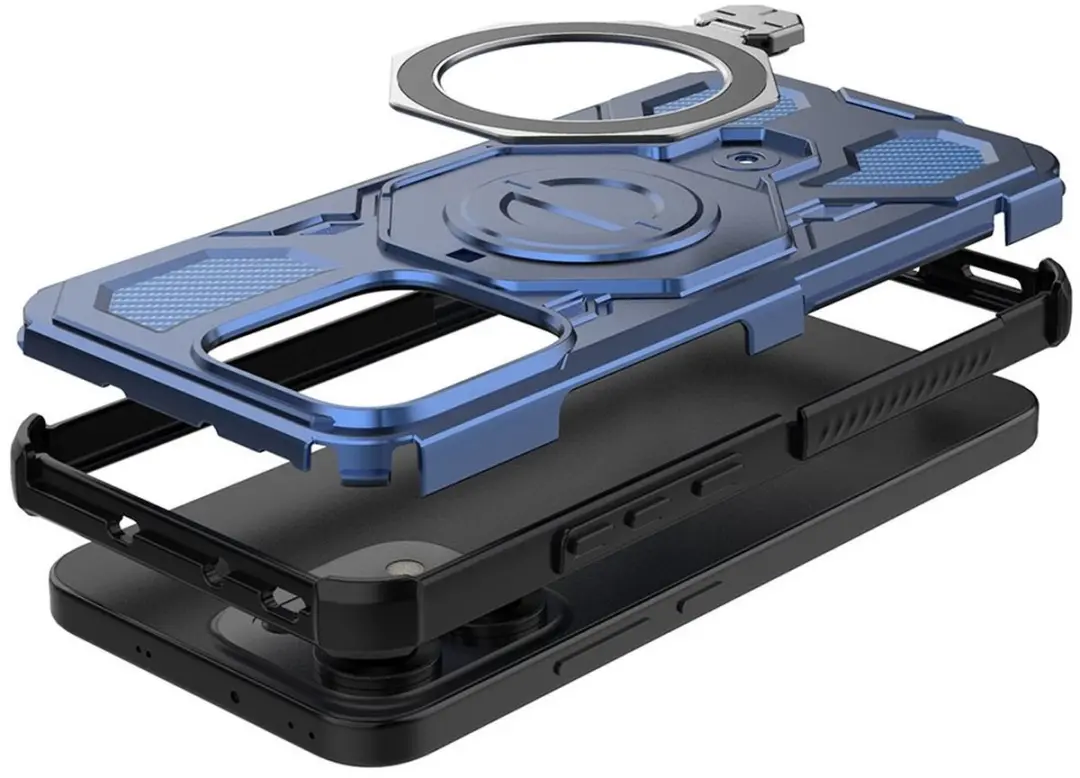 Selected Hoesje Oppo Reno 14 MagSafe Blauw - 360° Draaibare Stand - afbeelding 3 van 6