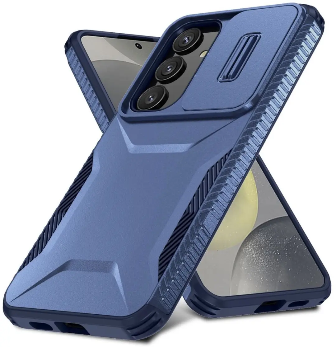 Selected Hoesje Samsung Galaxy S25/S24 Back Cover Blauw - Camera Slider - afbeelding 6 van 6