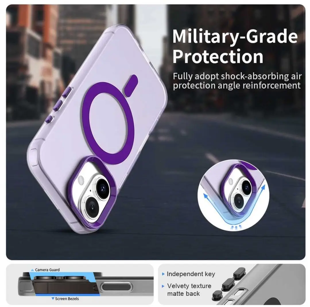 Selected MagSafe Backcover iPhone 17 - Paars & Transparant - afbeelding 5 van 6