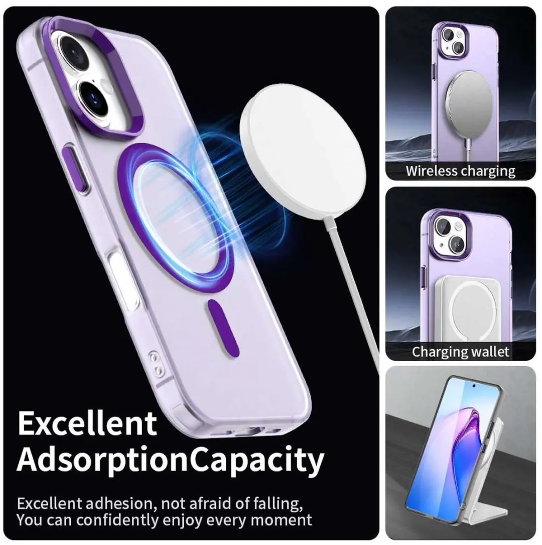 Selected MagSafe Backcover iPhone 17 - Paars & Transparant - afbeelding 3 van 6