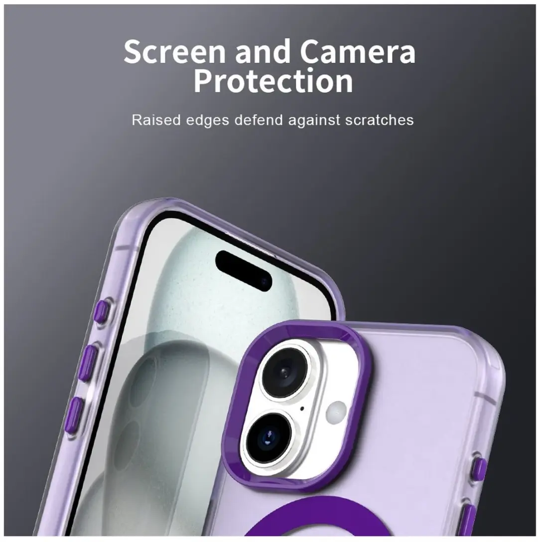 Selected MagSafe Backcover iPhone 17 - Paars & Transparant - afbeelding 4 van 6