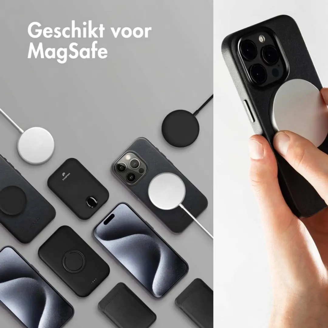 Accezz Hoesje iPhone 18/17 Pro Max - Leather Bookcase 3 Pasjes - Zwart - afbeelding 6 van 6