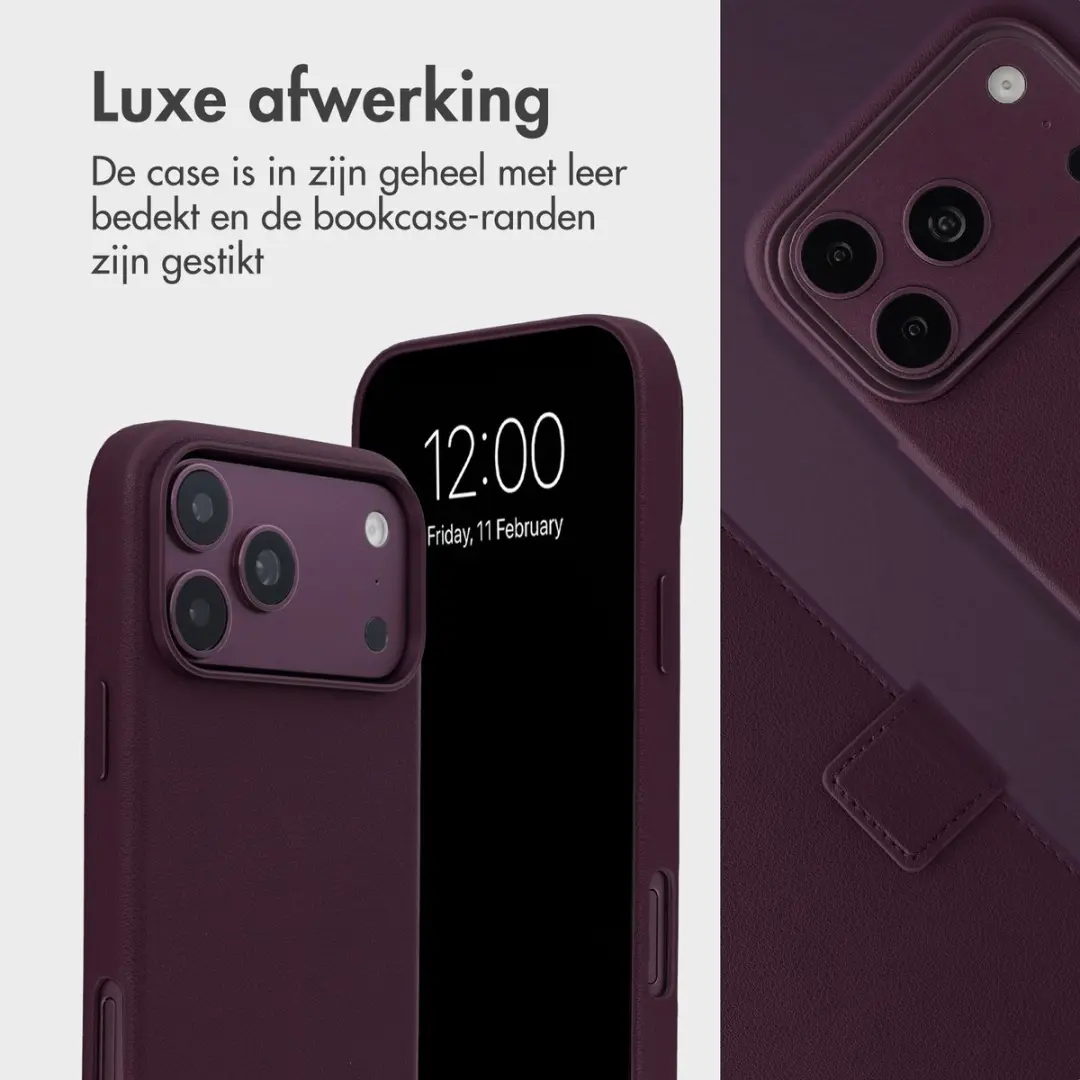 Accezz Hoesje iPhone 18/17 Pro Max - 3 Pasjes - Paars - MagSafe