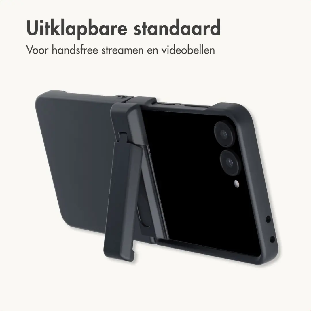 imoshiion Hoesje Samsung Galaxy Z Flip8 - Zwart - afbeelding 2 van 6