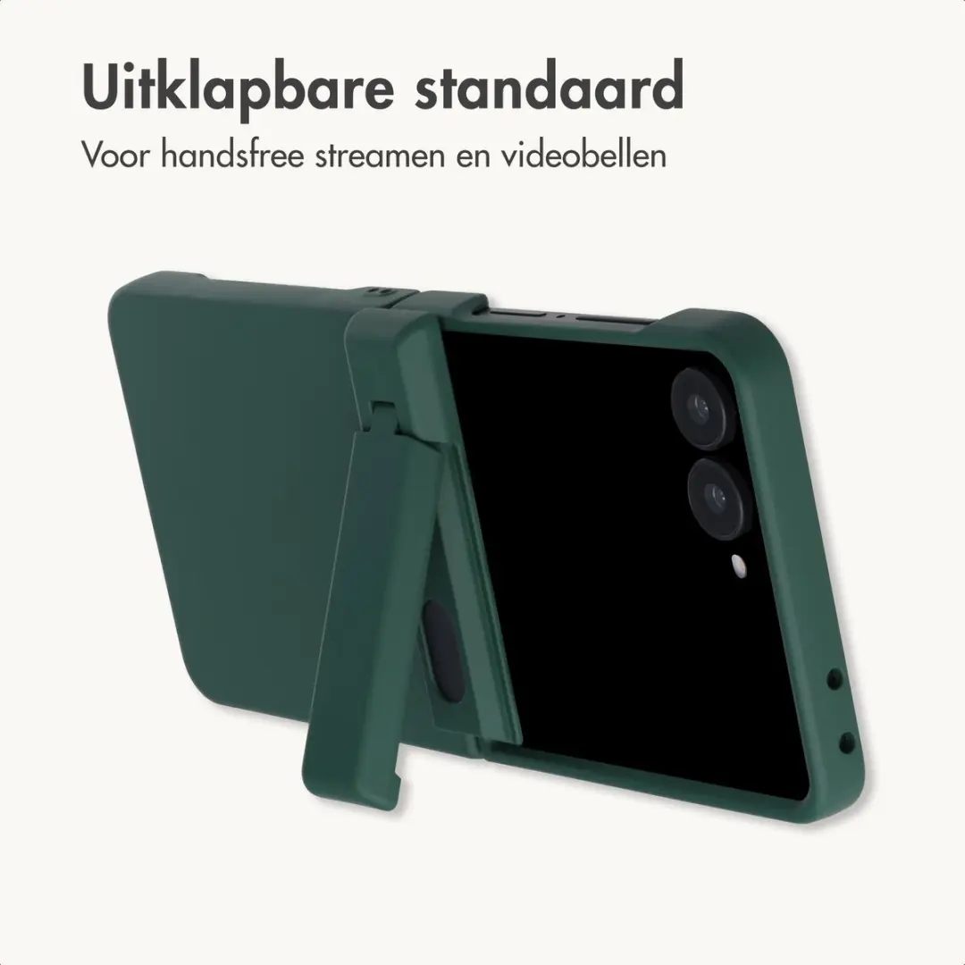 Imoshion Hoesje Samsung Galaxy Z Flip8 - Donkergroen met Stand - afbeelding 2 van 6