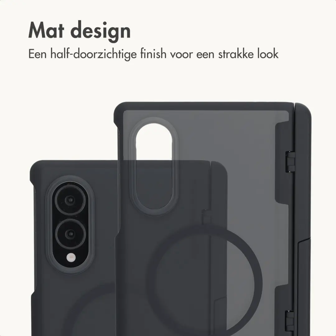 imosHion Hoesje Samsung Galaxy Z Fold8 - Magnetische Ring & Stand - Zwart - afbeelding 3 van 6