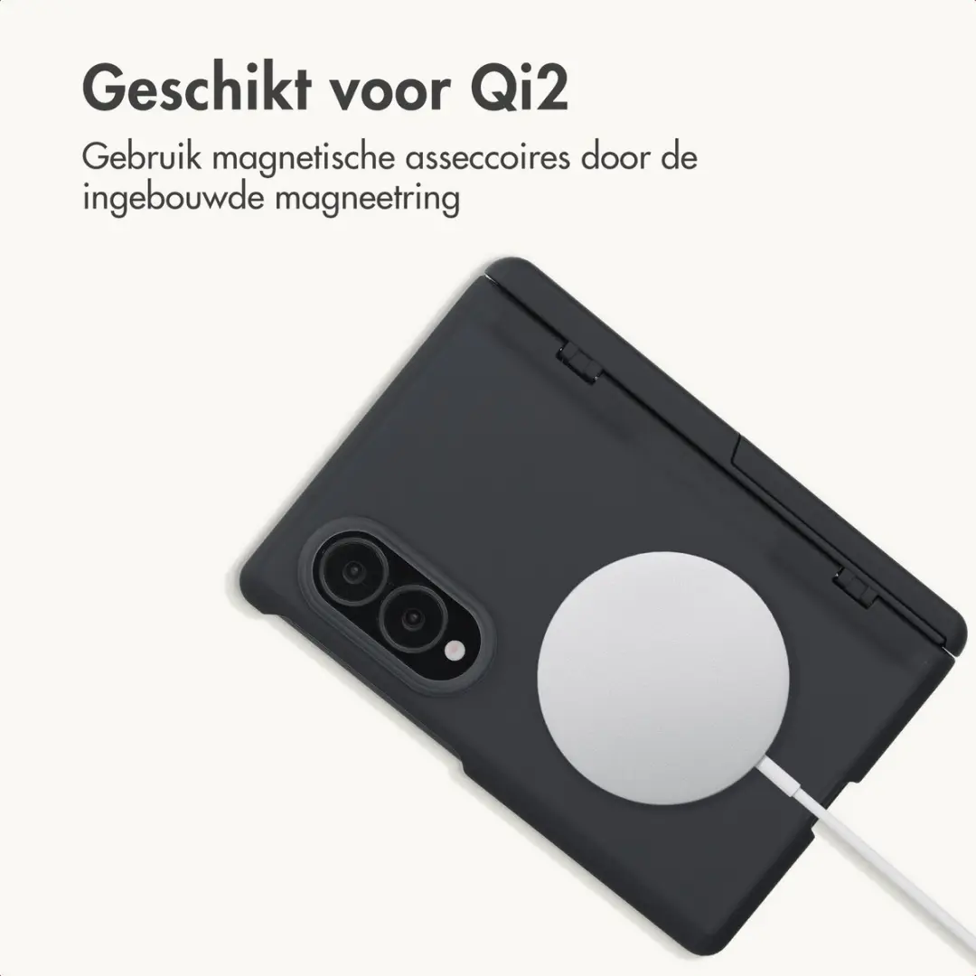 imosHion Hoesje Samsung Galaxy Z Fold8 - Magnetische Ring & Stand - Zwart - afbeelding 4 van 6