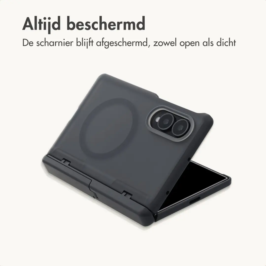 imosHion Hoesje Samsung Galaxy Z Fold8 - Magnetische Ring & Stand - Zwart - afbeelding 6 van 6
