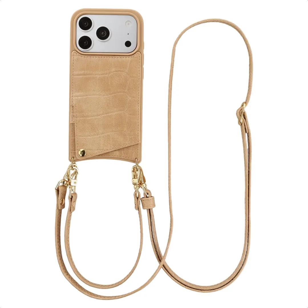 Selencia Croco Hoesje iPhone 18/17 Pro Max - Toasted Almond