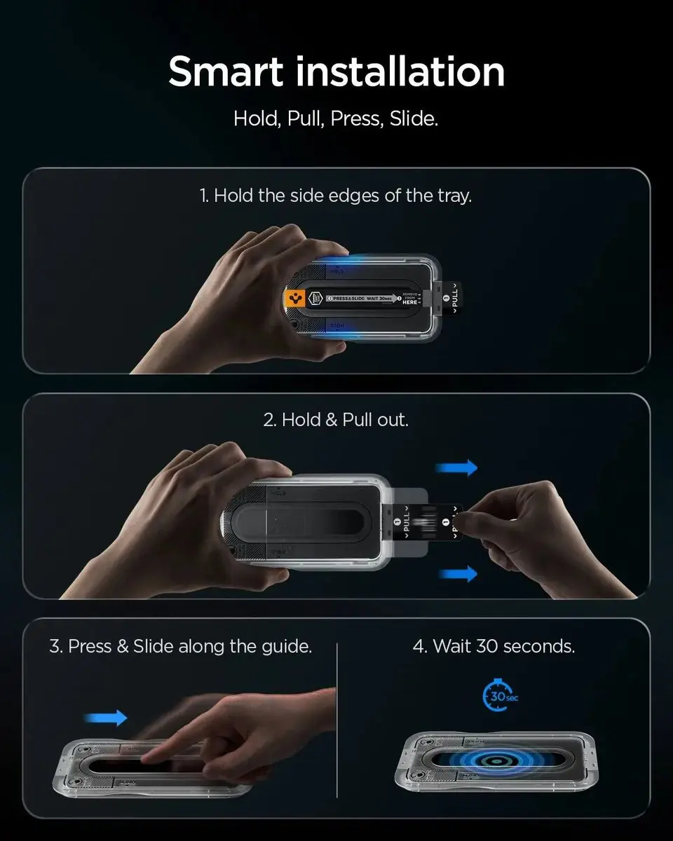 Spigen EZ Fit Pro HD Glas Screen Protector - 9H - 2 Stuks - afbeelding 3 van 6