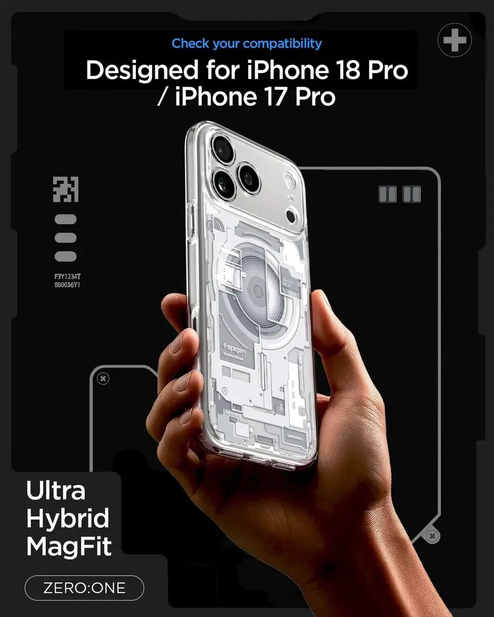 Spigen Ultra Hybrid MagFit ACS12163 Hoesje - iPhone 17/18 Pro - Wit - afbeelding 4 van 6