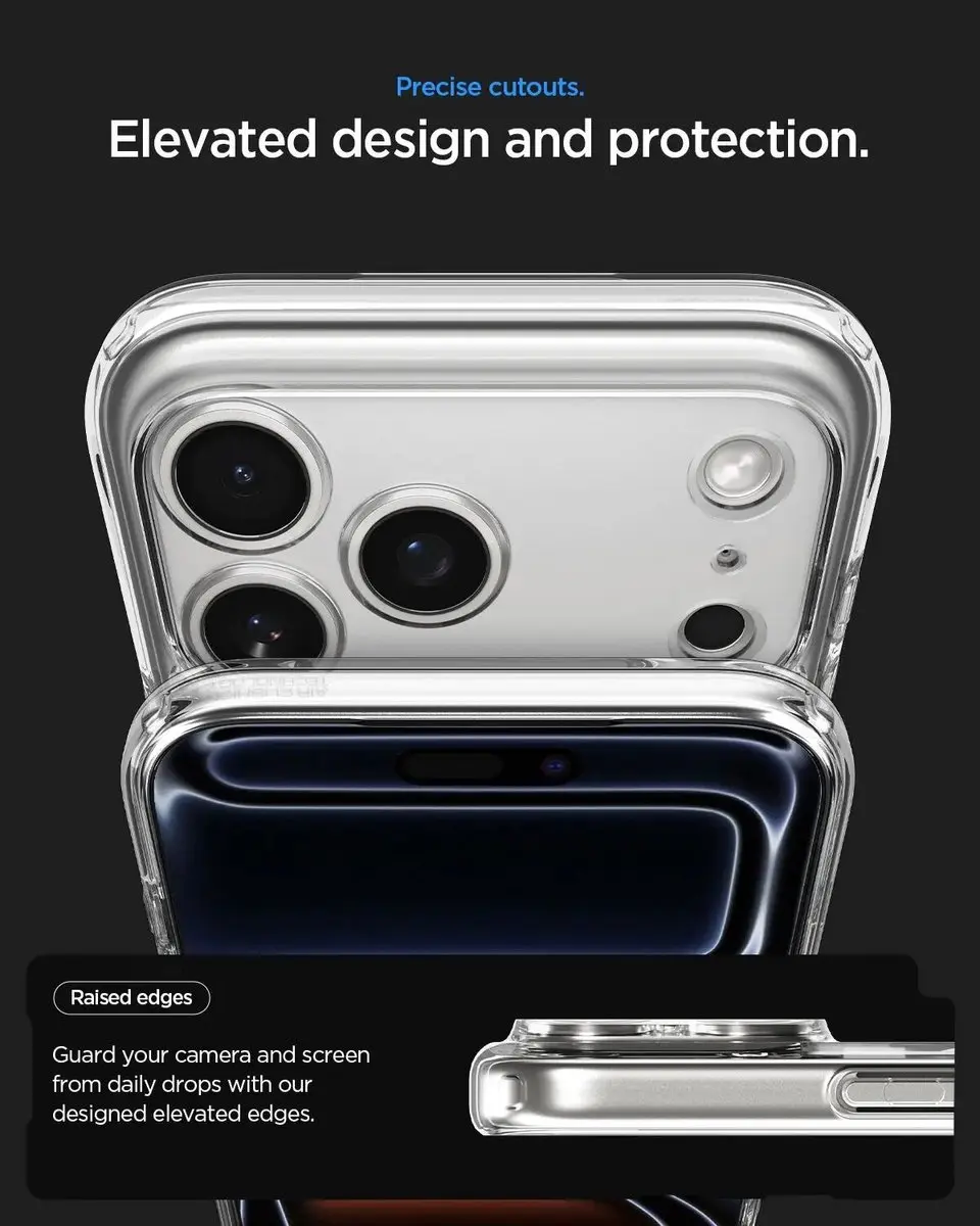 Spigen Ultra Hybrid MagFit ACS12164 Hoesje - iPhone 17/18 Pro - Grijs/Titanium - afbeelding 5 van 6