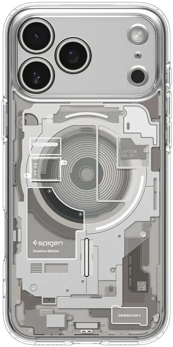 Spigen Ultra Hybrid MagFit ACS12164 Hoesje - iPhone 17/18 Pro - Grijs/Titanium - afbeelding 6 van 6