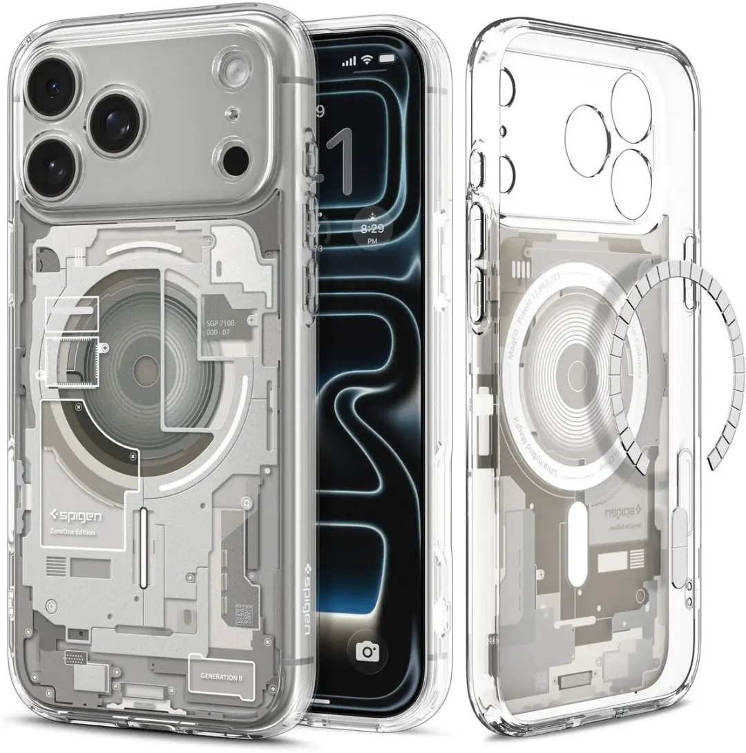Spigen Ultra Hybrid MagFit ACS12164 Hoesje - iPhone 17/18 Pro - Grijs/Titanium - afbeelding 2 van 6