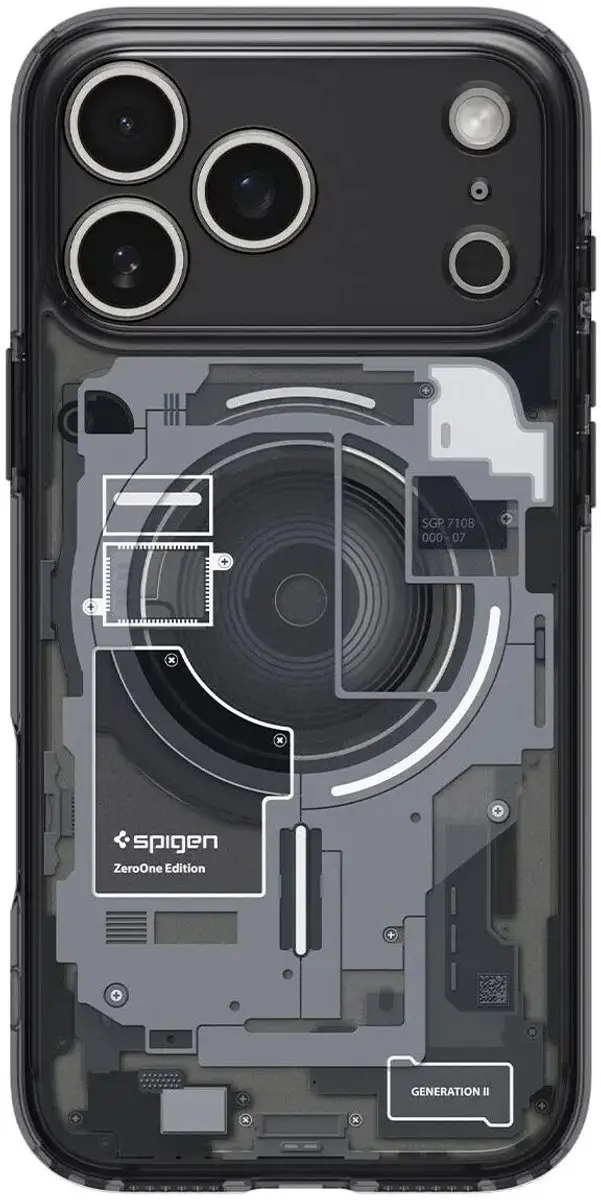 Spigen Ultra Hybrid MagFit ACS12165 Hoesje - iPhone 17/18 Pro - Zwart - afbeelding 5 van 6