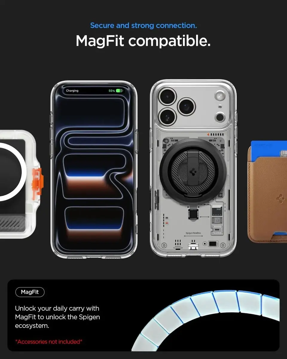 Spigen Ultra Hybrid MagFit ACS12166 Hoesje - iPhone 17/18 Pro - Transparant - afbeelding 4 van 6