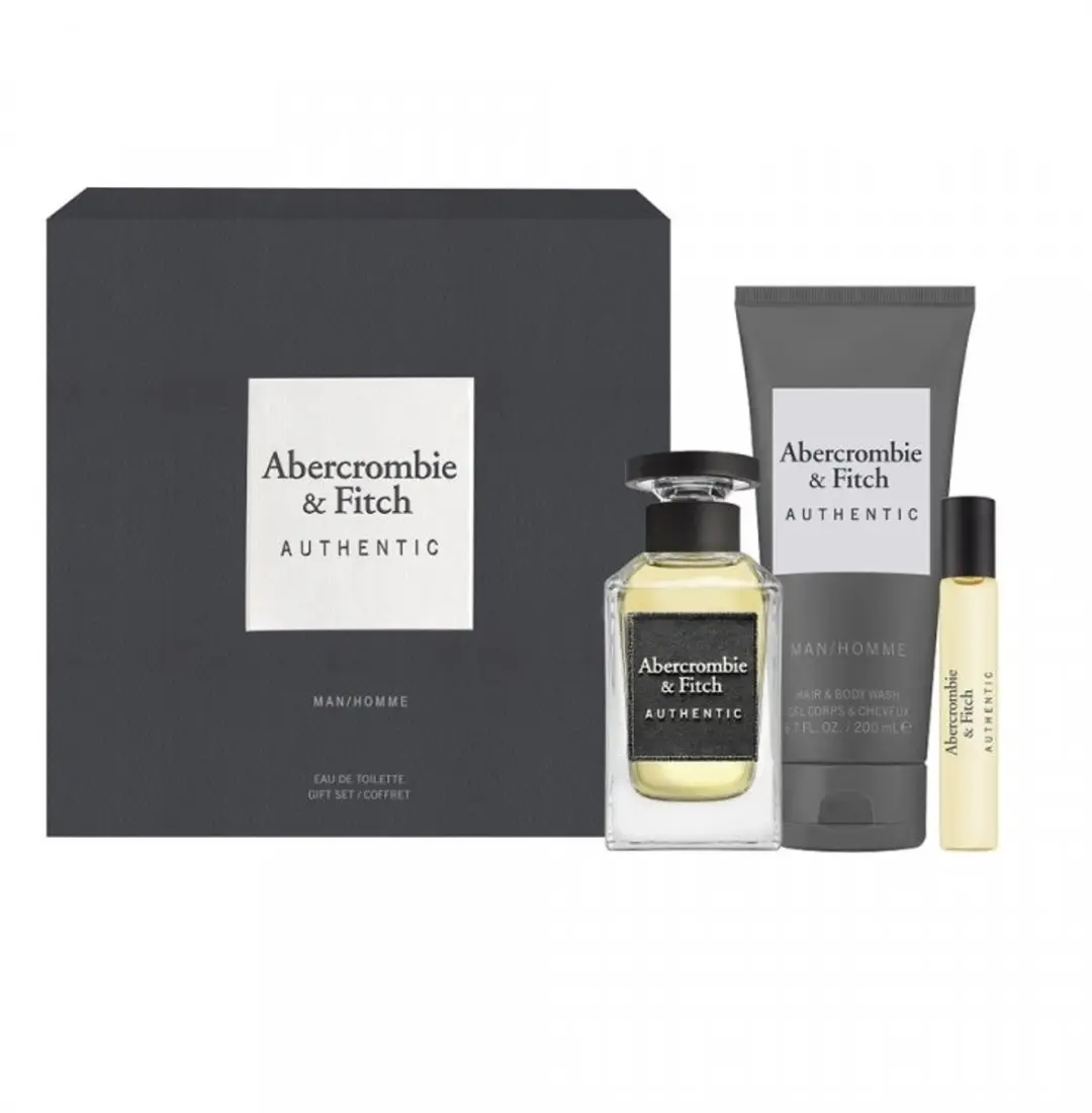 Abercrombie & Fitch Authentic Man Gift Set 100ml EDT + 200ml Hair & Body Wash +