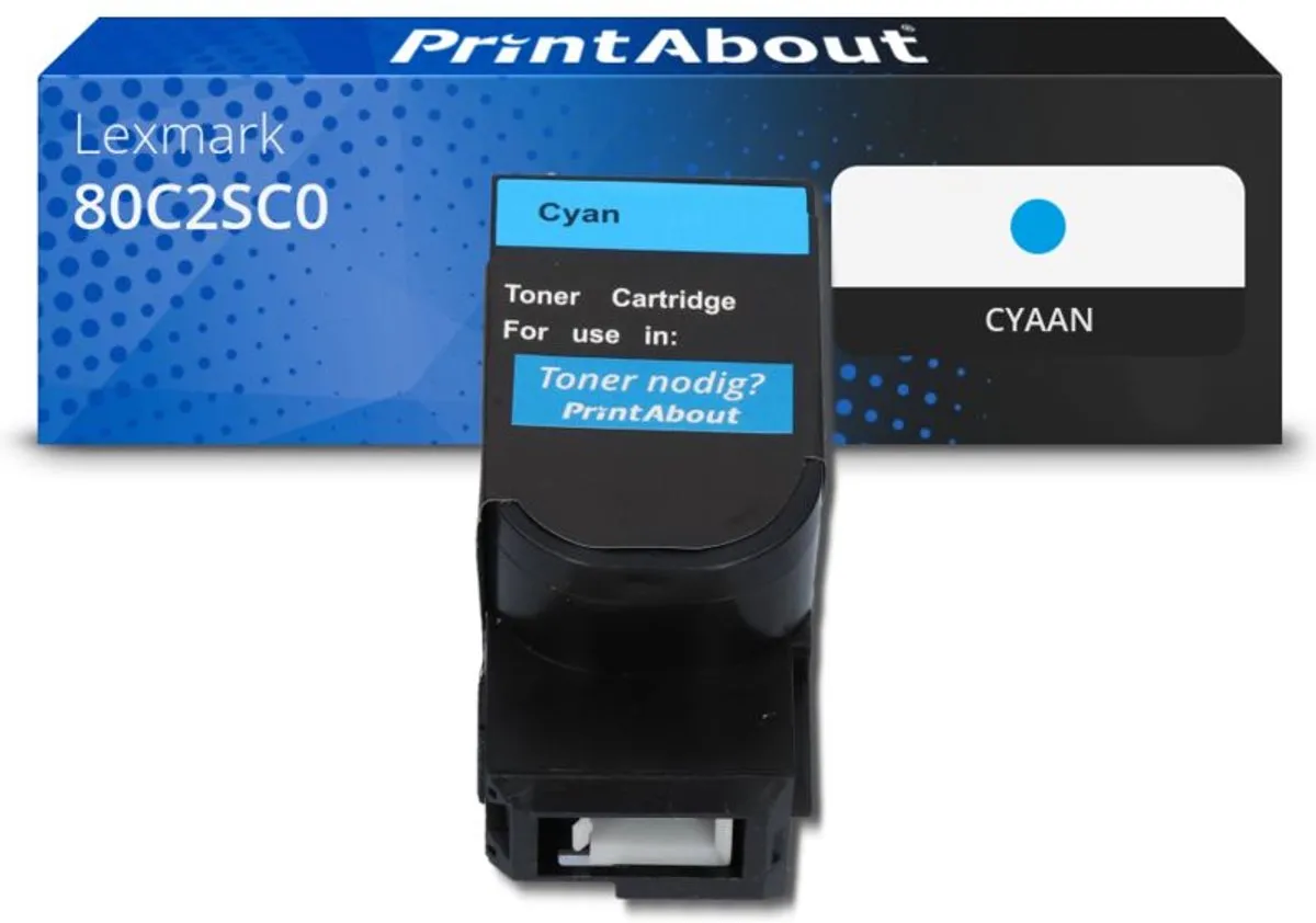 PrintAbout Huismerk 80C2SC0 Toner - Cyaan - 2.200 Pagina's