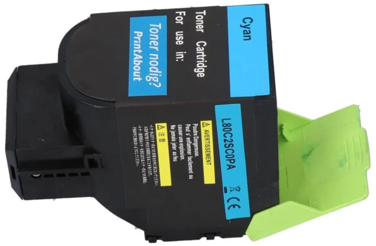 PrintAbout Huismerk 80C2SC0 Toner - Cyaan - 2.200 Pagina's