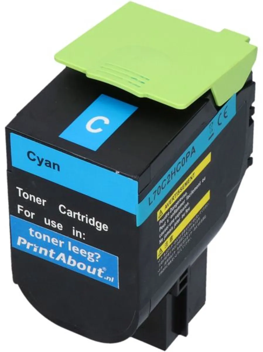 PrintAbout Lexmark 70C2HC0 Toner Cyaan - 3.500 Stuks