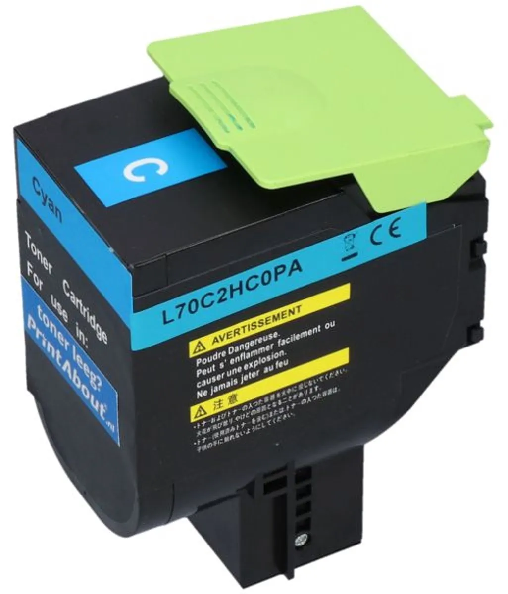 PrintAbout Lexmark 70C2HC0 Toner Cyaan - 3.500 Stuks