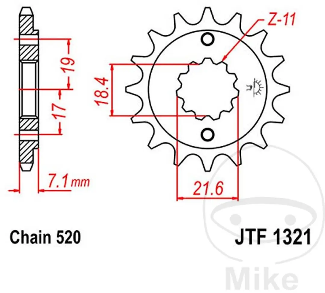 JT Sprockets 520 JTF1321.13 Voortandwiel
