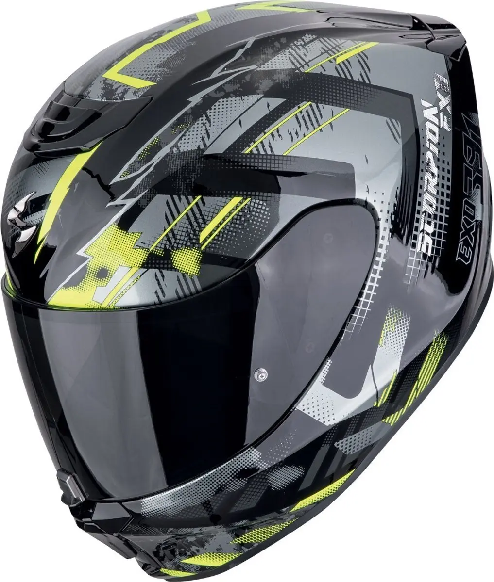 Scorpion EXO-391 Clutter Zwart Grijs Geel Integraalhelm