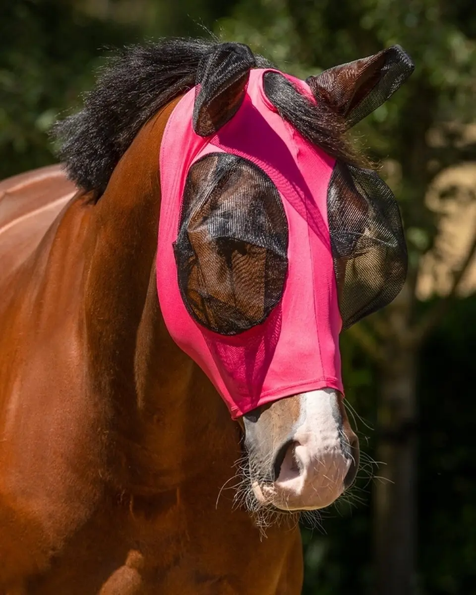 QHP Vliegenmasker Super Bug Pink - Full