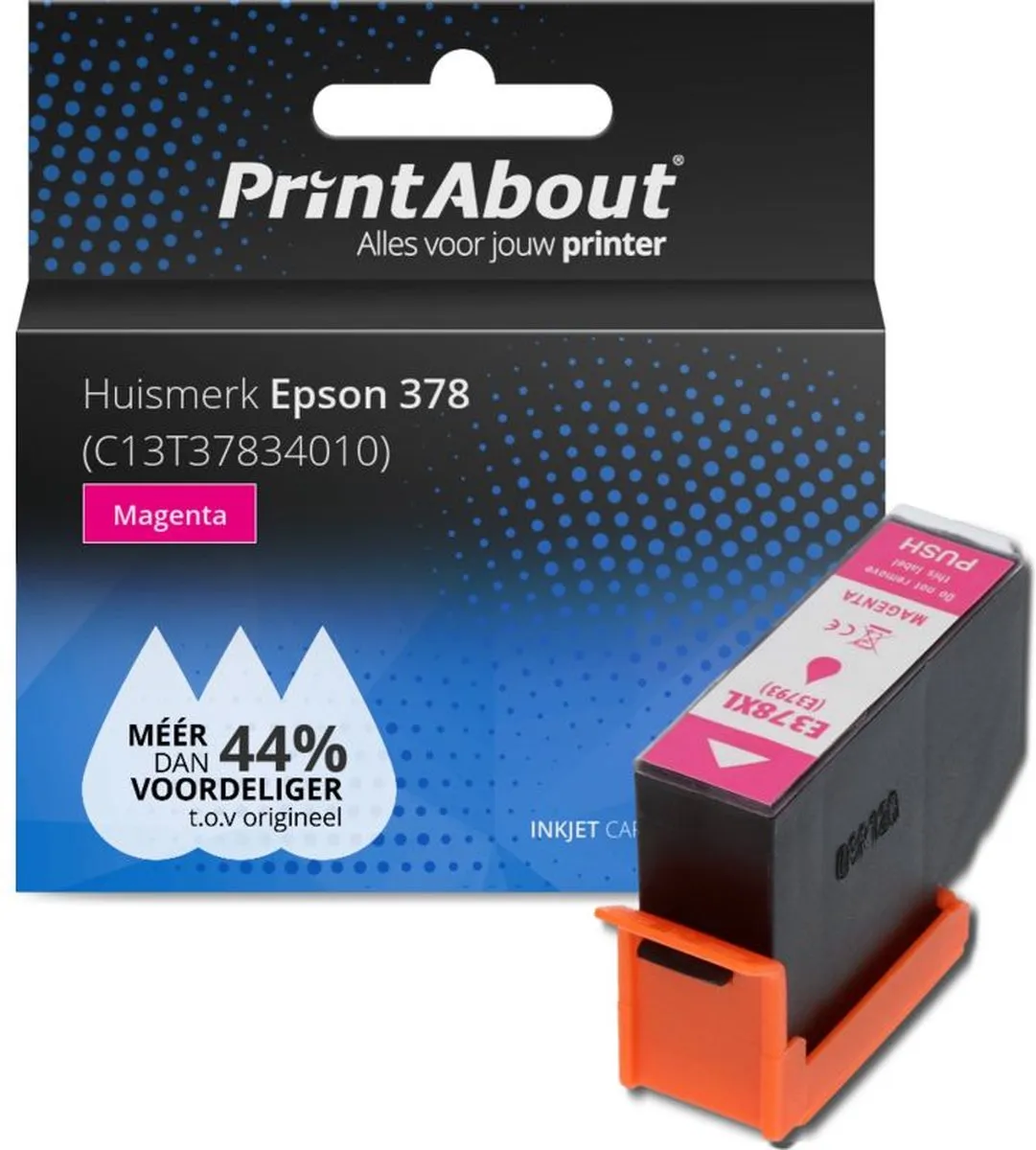 PrintAbout Inktcartridge C13T37834010 Magenta