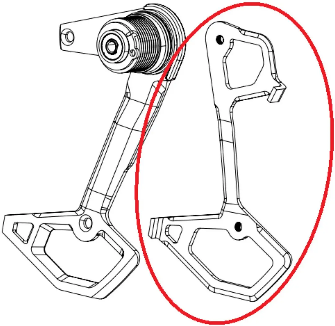 SRAM GX T-Type Eagle AXS Binnenkooiplaat