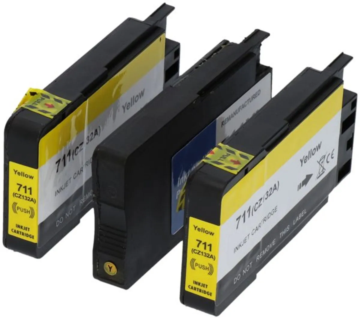 PrintAbout HP 711 Geel Inktcartridge - 3-pack