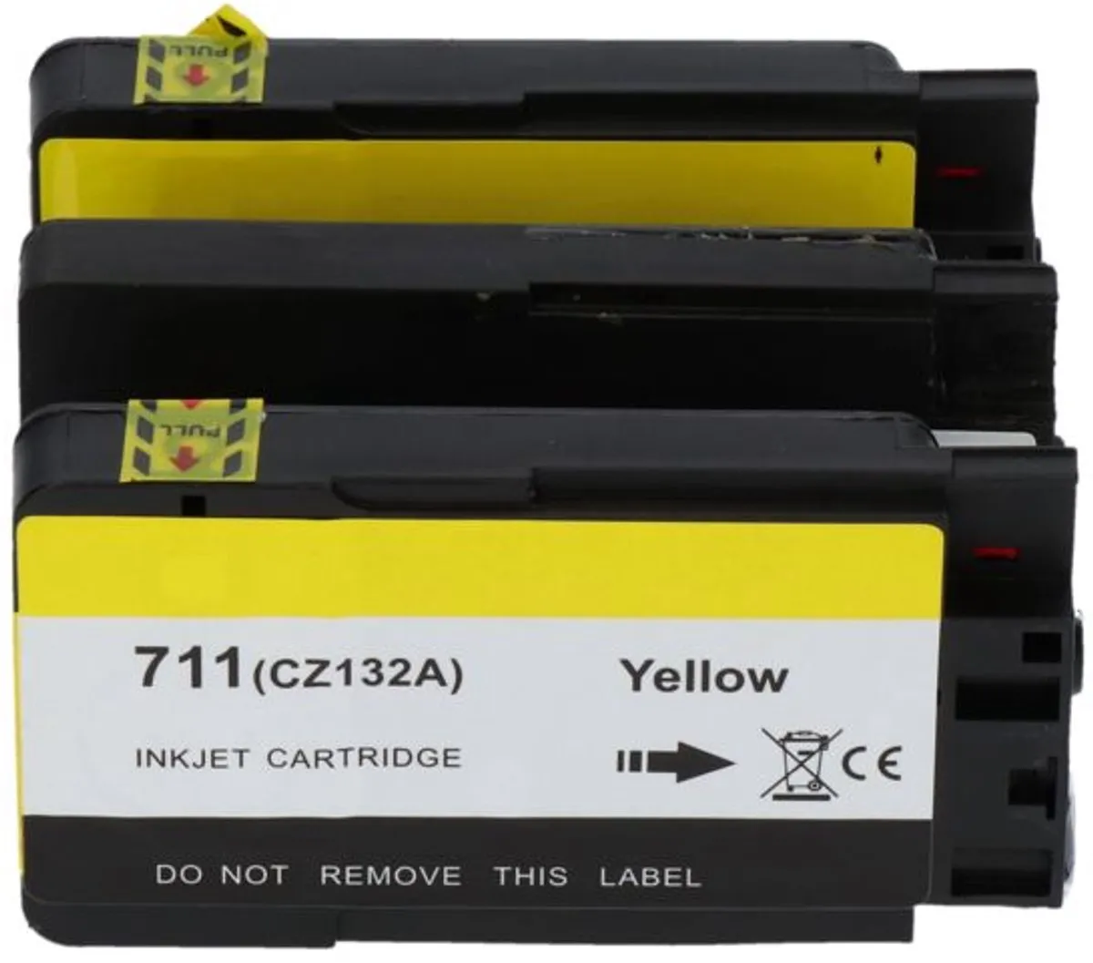 PrintAbout HP 711 Geel Inktcartridge - 3-pack