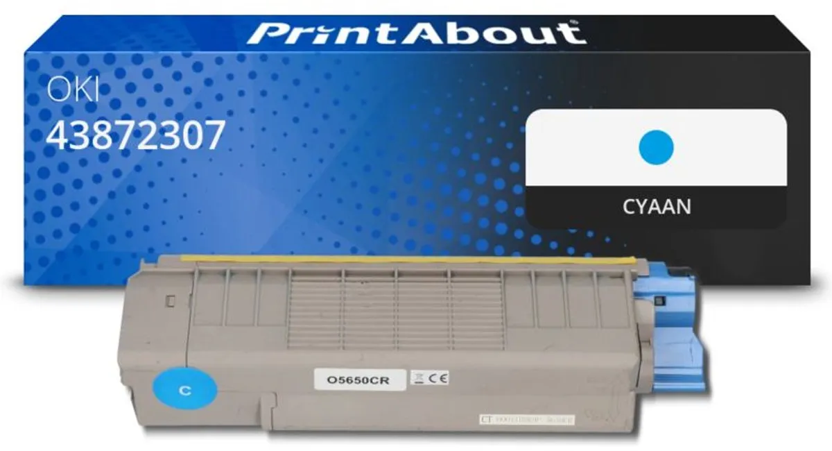 PrintAbout OKI 43872307 Toner Cyaan
